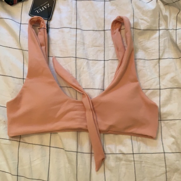 ZAFUL Light Pink Textured Bikini, NWT, size M - Picture 8 of 8